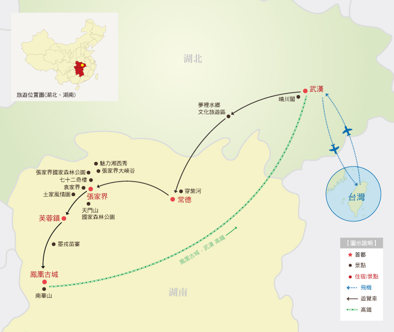 張家界豪華高鐵８日